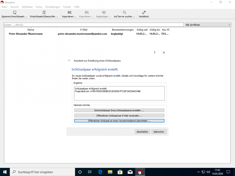 Bestätigen Sie die Nachfrage und warten Sie auf die Bestätigung des Vorgangs